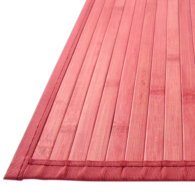 Pink 5' 3 x 5' 3 Bamboo Square Area Rug 100% Natural Bamboo Eco-Friendly Affordable & Durable Unique Carpet Mat Living Dining Room Bedroom Office Meditation Room for Sale at Rug Engine