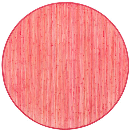 Pink 5' 3 x 5' 3 Bamboo Round Area Rug 100% Natural Bamboo Eco-Friendly Affordable & Durable Unique Carpet Mat Living Dining Room Bedroom Office Meditation Room for Sale at Rug Engine