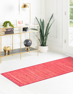 Pink 2' x 8' Bamboo Runner Area Rug 100% Natural Bamboo Eco-Friendly Affordable & Durable Unique Carpet Mat Living Dining Room Bedroom Office Meditation Room for Sale at Rug Engine
