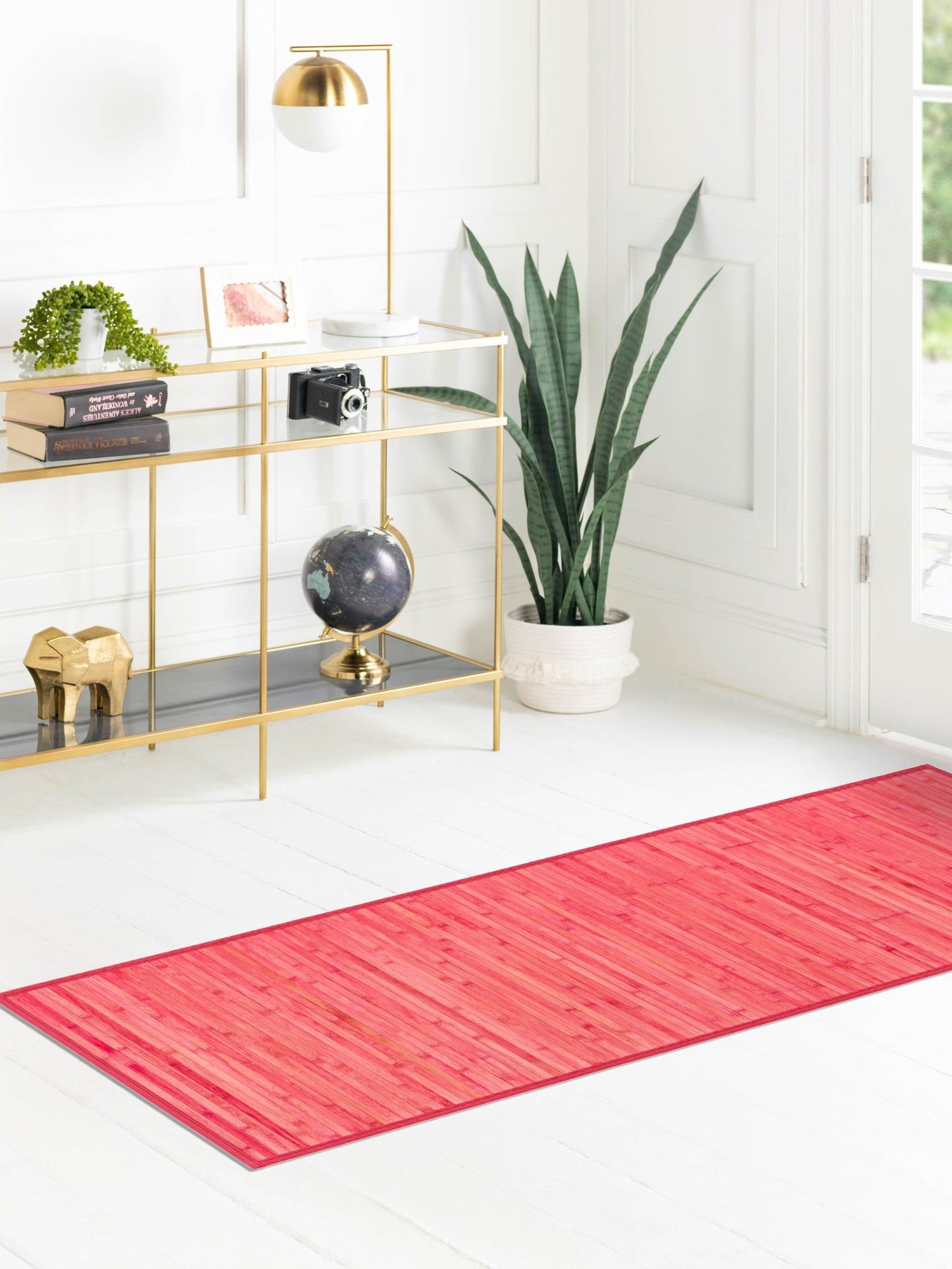 Pink 2' x 6' Bamboo Runner Area Rug 100% Natural Bamboo Eco-Friendly Affordable & Durable Unique Carpet Mat Living Dining Room Bedroom Office Meditation Room for Sale at Rug Engine