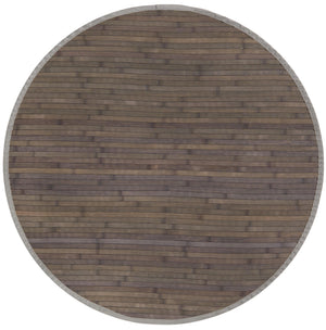 Gray 3' 3 x 3' 3 Bamboo Round Area Rug 100% Natural Bamboo Eco-Friendly Affordable & Durable Unique Carpet Mat Living Dining Room Bedroom Office Meditation Room for Sale at Rug Engine