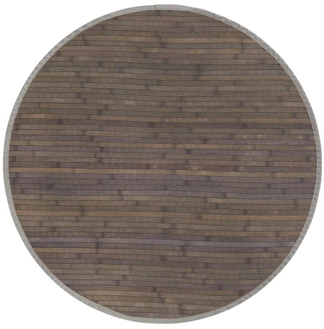Gray 3' 3 x 3' 3 Bamboo Round Area Rug 100% Natural Bamboo Eco-Friendly Affordable & Durable Unique Carpet Mat Living Dining Room Bedroom Office Meditation Room for Sale at Rug Engine