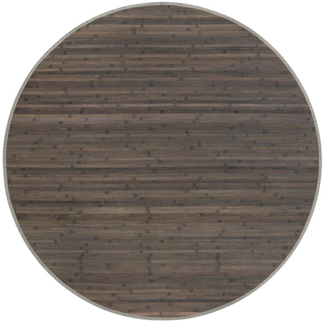 Gray 5' 3 x 5' 3 Bamboo Round Area Rug 100% Natural Bamboo Eco-Friendly Affordable & Durable Unique Carpet Mat Living Dining Room Bedroom Office Meditation Room for Sale at Rug Engine