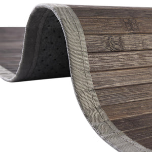 Gray 5' 3 x 5' 3 Bamboo Round Area Rug 100% Natural Bamboo Eco-Friendly Affordable & Durable Unique Carpet Mat Living Dining Room Bedroom Office Meditation Room for Sale at Rug Engine