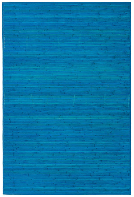 Blue 5' 3 x 7' 10 Bamboo Rectangle Area Rug 100% Natural Bamboo Eco-Friendly Affordable & Durable Unique Carpet Mat Living Dining Room Bedroom Office Meditation Room for Sale at Rug Engine
