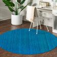 Blue 7' x 7' Bamboo Round Area Rug 100% Natural Bamboo Eco-Friendly Affordable & Durable Unique Carpet Mat Living Dining Room Bedroom Office Meditation Room for Sale at Rug Engine