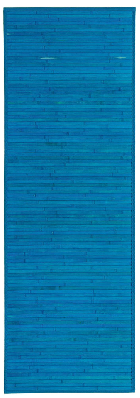 Blue 2' x 6' Bamboo Runner Area Rug 100% Natural Bamboo Eco-Friendly Affordable & Durable Unique Carpet Mat Living Dining Room Bedroom Office Meditation Room for Sale at Rug Engine