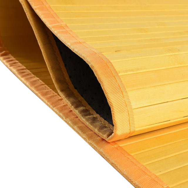 Yellow 4' x 6' Bamboo Rectangle Area Rug 100% Natural Bamboo Eco-Friendly Affordable & Durable Unique Carpet Mat Living Dining Room Bedroom Office Meditation Room for Sale at Rug Engine