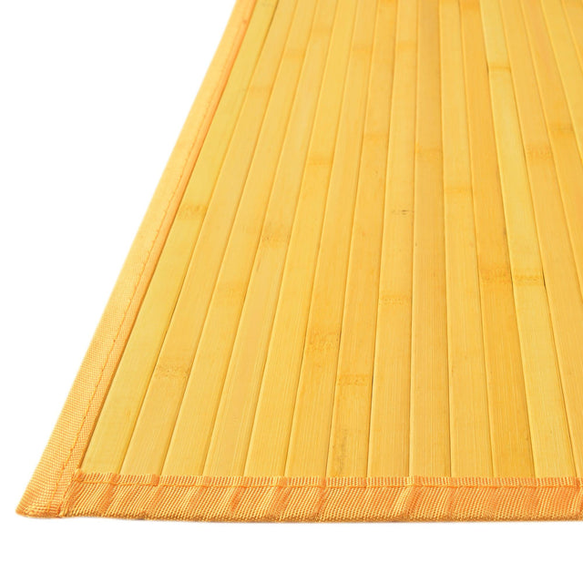 Yellow 4' x 6' Bamboo Rectangle Area Rug 100% Natural Bamboo Eco-Friendly Affordable & Durable Unique Carpet Mat Living Dining Room Bedroom Office Meditation Room for Sale at Rug Engine