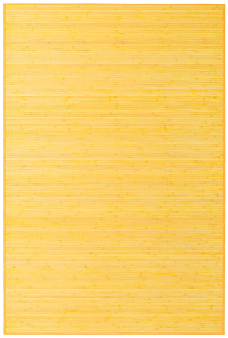 Yellow 5' 3 x 7' 10 Bamboo Rectangle Area Rug 100% Natural Bamboo Eco-Friendly Affordable & Durable Unique Carpet Mat Living Dining Room Bedroom Office Meditation Room for Sale at Rug Engine