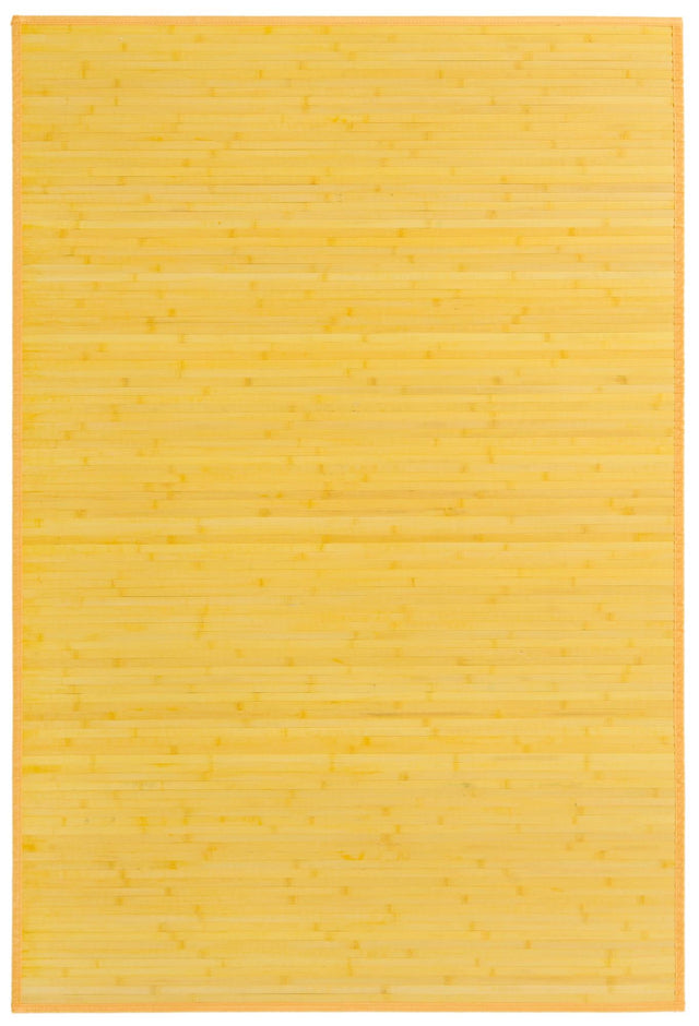 Yellow 4' x 6' Bamboo Rectangle Area Rug 100% Natural Bamboo Eco-Friendly Affordable & Durable Unique Carpet Mat Living Dining Room Bedroom Office Meditation Room for Sale at Rug Engine