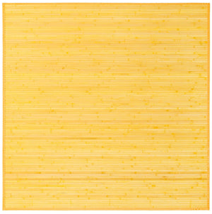 Yellow 5' 3 x 5' 3 Bamboo Square Area Rug 100% Natural Bamboo Eco-Friendly Affordable & Durable Unique Carpet Mat Living Dining Room Bedroom Office Meditation Room for Sale at Rug Engine