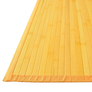 Yellow 5' 3 x 5' 3 Bamboo Square Area Rug 100% Natural Bamboo Eco-Friendly Affordable & Durable Unique Carpet Mat Living Dining Room Bedroom Office Meditation Room for Sale at Rug Engine