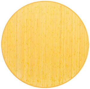 Yellow 5' 3 x 5' 3 Bamboo Round Area Rug 100% Natural Bamboo Eco-Friendly Affordable & Durable Unique Carpet Mat Living Dining Room Bedroom Office Meditation Room for Sale at Rug Engine