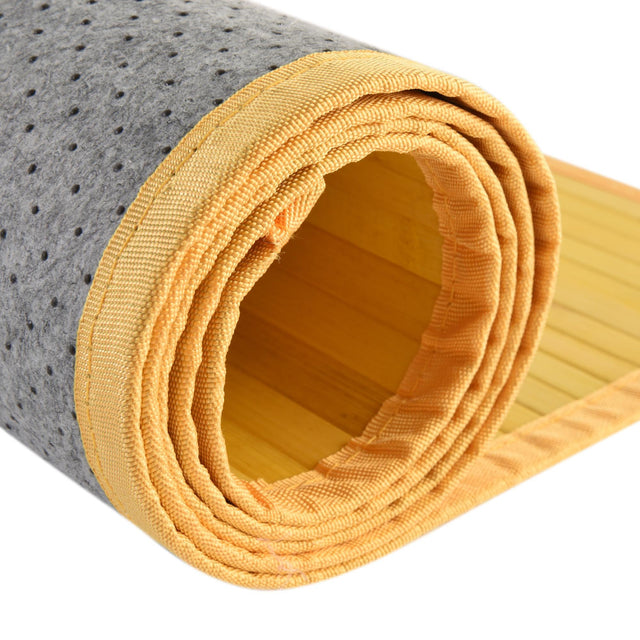 Yellow 7' x 7' Bamboo Round Area Rug 100% Natural Bamboo Eco-Friendly Affordable & Durable Unique Carpet Mat Living Dining Room Bedroom Office Meditation Room for Sale at Rug Engine