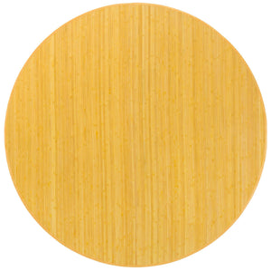 Yellow 7' x 7' Bamboo Round Area Rug 100% Natural Bamboo Eco-Friendly Affordable & Durable Unique Carpet Mat Living Dining Room Bedroom Office Meditation Room for Sale at Rug Engine
