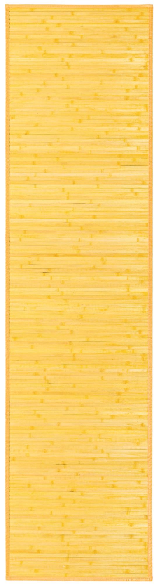 Yellow 2' x 8' Bamboo Runner Area Rug 100% Natural Bamboo Eco-Friendly Affordable & Durable Unique Carpet Mat Living Dining Room Bedroom Office Meditation Room for Sale at Rug Engine