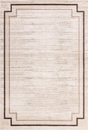 Brown 7' x 10' Oasis Rectangle Area Rug 65% Polypropylene & 35% Polyester Contemporary Carpet for Living Rooms, Bedroom, Kitchen, Dining, Office for Sale at Rug Engine