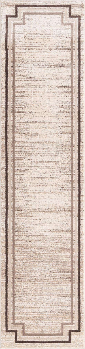 Brown 2' x 8' Oasis Runner Area Rug 65% Polypropylene & 35% Polyester Contemporary Carpet for Living Rooms, Bedroom, Kitchen, Dining, Office for Sale at Rug Engine