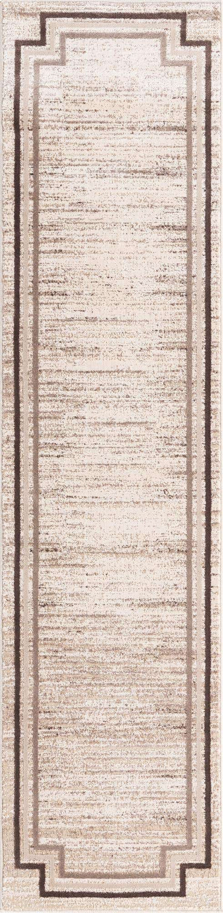 Brown 2' x 8' Oasis Runner Area Rug 65% Polypropylene & 35% Polyester Contemporary Carpet for Living Rooms, Bedroom, Kitchen, Dining, Office for Sale at Rug Engine