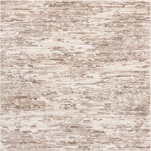 Brown 7' x 7' Oasis Square Area Rug 65% Polypropylene & 35% Polyester Contemporary Carpet for Living Rooms, Bedroom, Kitchen, Dining, Office for Sale at Rug Engine