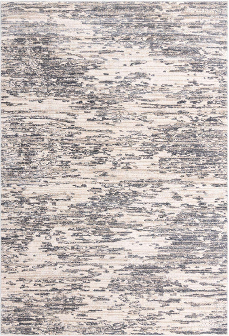 Gray 7' x 10' Oasis Rectangle Area Rug 65% Polypropylene & 35% Polyester Contemporary Carpet for Living Rooms, Bedroom, Kitchen, Dining, Office for Sale at Rug Engine