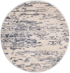 Gray 3' x 3' Oasis Round Area Rug 65% Polypropylene & 35% Polyester Contemporary Carpet for Living Rooms, Bedroom, Kitchen, Dining, Office for Sale at Rug Engine