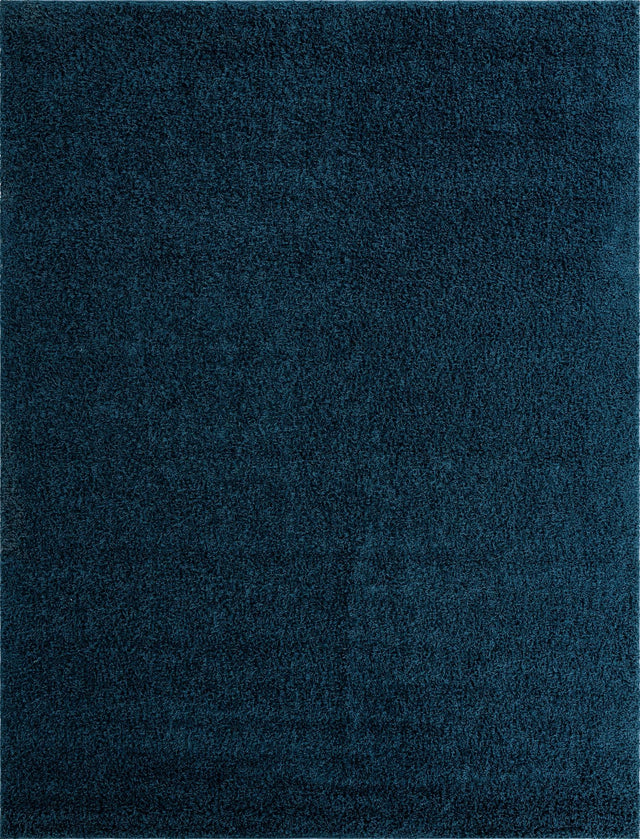 Sapphire Blue 9' x 12' Comfort Solid Shag Rectangle Area Rug Thick Soft Touch Fluffy & Plush Shaggy Pile 100% Polypropylene for Living Room, Office, Bedroom for Sale at Rug Engine