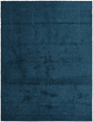 Sapphire Blue 9' x 12' Comfort Solid Shag Rectangle Area Rug Thick Soft Touch Fluffy & Plush Shaggy Pile 100% Polypropylene for Living Room, Office, Bedroom for Sale at Rug Engine