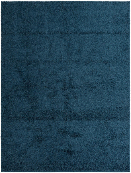 Sapphire Blue 9' x 12' Comfort Solid Shag Rectangle Area Rug Thick Soft Touch Fluffy & Plush Shaggy Pile 100% Polypropylene for Living Room, Office, Bedroom for Sale at Rug Engine