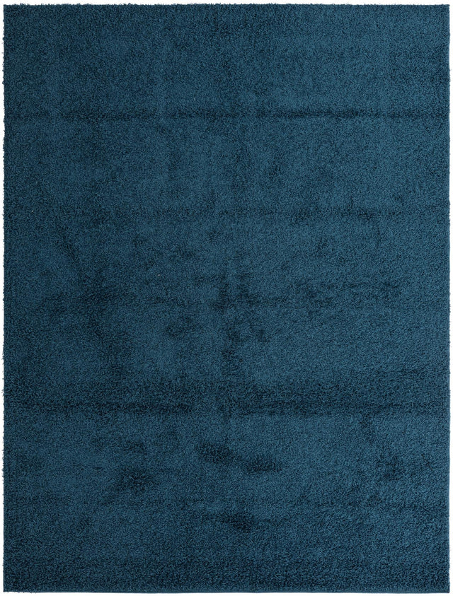 Sapphire Blue 9' x 12' Comfort Solid Shag Rectangle Area Rug Thick Soft Touch Fluffy & Plush Shaggy Pile 100% Polypropylene for Living Room, Office, Bedroom for Sale at Rug Engine
