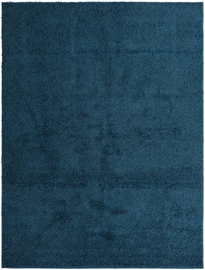 Sapphire Blue 9' x 12' Comfort Solid Shag Rectangle Area Rug Thick Soft Touch Fluffy & Plush Shaggy Pile 100% Polypropylene for Living Room, Office, Bedroom for Sale at Rug Engine