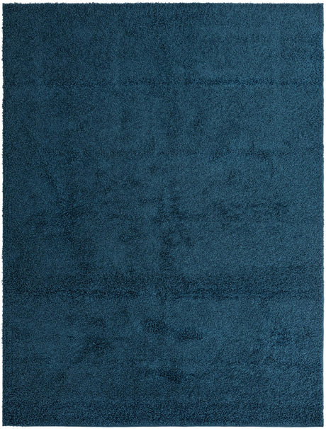 Sapphire Blue 9' x 12' Comfort Solid Shag Rectangle Area Rug Thick Soft Touch Fluffy & Plush Shaggy Pile 100% Polypropylene for Living Room, Office, Bedroom for Sale at Rug Engine