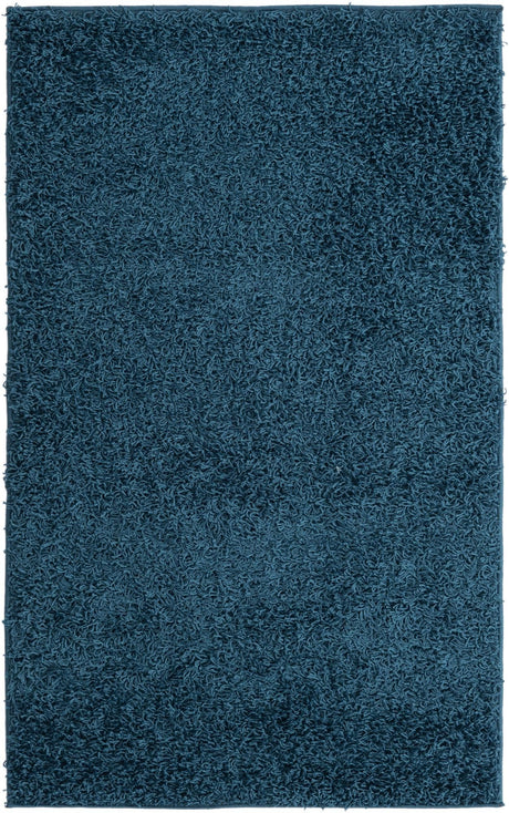 Sapphire Blue 3' 3 x 5' 3 Comfort Solid Shag Rectangle Area Rug Thick Soft Touch Fluffy & Plush Shaggy Pile 100% Polypropylene for Living Room, Office, Bedroom for Sale at Rug Engine