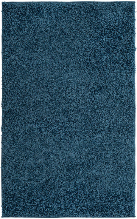 Sapphire Blue 3' 3 x 5' 3 Comfort Solid Shag Rectangle Area Rug Thick Soft Touch Fluffy & Plush Shaggy Pile 100% Polypropylene for Living Room, Office, Bedroom for Sale at Rug Engine