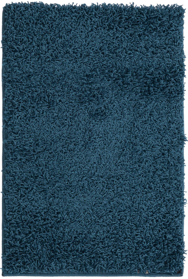 Sapphire Blue 2' 2 x 3' Comfort Solid Shag Rectangle Area Rug Thick Soft Touch Fluffy & Plush Shaggy Pile 100% Polypropylene for Living Room, Office, Bedroom for Sale at Rug Engine