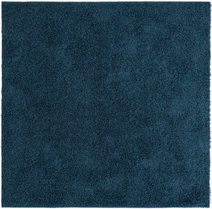 Sapphire Blue 7' x 7' Comfort Solid Shag Square Area Rug Thick Soft Touch Fluffy & Plush Shaggy Pile 100% Polypropylene for Living Room, Office, Bedroom for Sale at Rug Engine