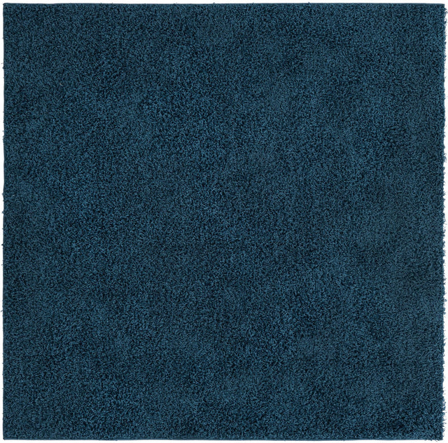 Sapphire Blue 7' x 7' Comfort Solid Shag Square Area Rug Thick Soft Touch Fluffy & Plush Shaggy Pile 100% Polypropylene for Living Room, Office, Bedroom for Sale at Rug Engine