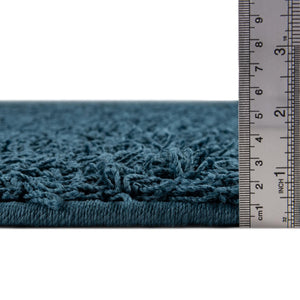 Sapphire Blue 2' 6 x 16' 5 Comfort Solid Shag Runner Area Rug Thick Soft Touch Fluffy & Plush Shaggy Pile 100% Polypropylene for Living Room, Office, Bedroom for Sale at Rug Engine