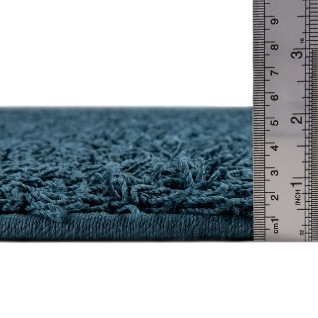 Sapphire Blue 2' 6 x 16' 5 Comfort Solid Shag Runner Area Rug Thick Soft Touch Fluffy & Plush Shaggy Pile 100% Polypropylene for Living Room, Office, Bedroom for Sale at Rug Engine
