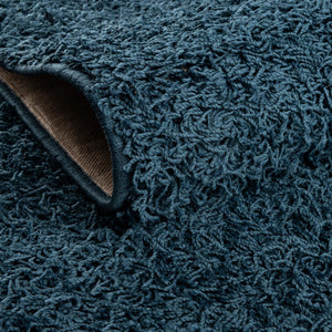 Sapphire Blue 2' 6 x 16' 5 Comfort Solid Shag Runner Area Rug Thick Soft Touch Fluffy & Plush Shaggy Pile 100% Polypropylene for Living Room, Office, Bedroom for Sale at Rug Engine
