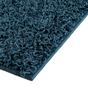 Sapphire Blue 2' 6 x 16' 5 Comfort Solid Shag Runner Area Rug Thick Soft Touch Fluffy & Plush Shaggy Pile 100% Polypropylene for Living Room, Office, Bedroom for Sale at Rug Engine