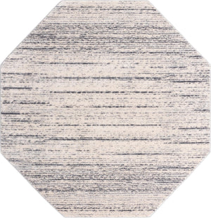 Cream 7' x 7' Oasis Octagon Area Rug 65% Polypropylene & 35% Polyester Contemporary Carpet for Living Rooms, Bedroom, Kitchen, Dining, Office for Sale at Rug Engine