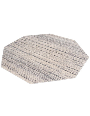 Cream 7' x 7' Oasis Octagon Area Rug 65% Polypropylene & 35% Polyester Contemporary Carpet for Living Rooms, Bedroom, Kitchen, Dining, Office for Sale at Rug Engine