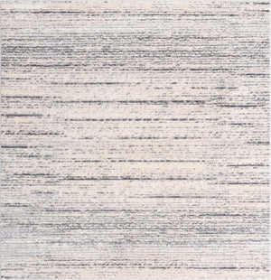 Cream 7' x 7' Oasis Square Area Rug 65% Polypropylene & 35% Polyester Contemporary Carpet for Living Rooms, Bedroom, Kitchen, Dining, Office for Sale at Rug Engine