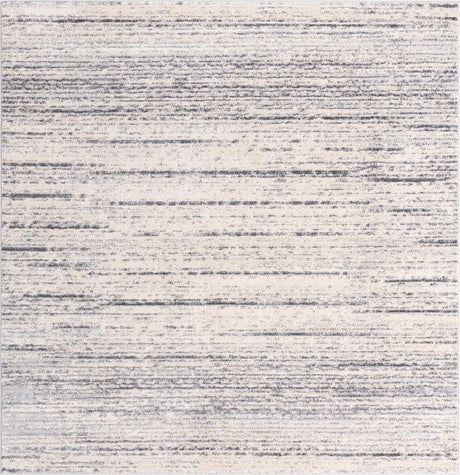 Cream 7' x 7' Oasis Square Area Rug 65% Polypropylene & 35% Polyester Contemporary Carpet for Living Rooms, Bedroom, Kitchen, Dining, Office for Sale at Rug Engine