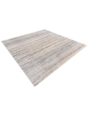 Cream 7' x 7' Oasis Square Area Rug 65% Polypropylene & 35% Polyester Contemporary Carpet for Living Rooms, Bedroom, Kitchen, Dining, Office for Sale at Rug Engine