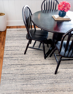 Cream 7' x 7' Oasis Square Area Rug 65% Polypropylene & 35% Polyester Contemporary Carpet for Living Rooms, Bedroom, Kitchen, Dining, Office for Sale at Rug Engine