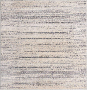 Cream 7' x 7' Oasis Square Area Rug 65% Polypropylene & 35% Polyester Contemporary Carpet for Living Rooms, Bedroom, Kitchen, Dining, Office for Sale at Rug Engine