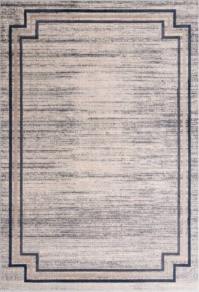Gray 7' x 10' Oasis Rectangle Area Rug 65% Polypropylene & 35% Polyester Contemporary Carpet for Living Rooms, Bedroom, Kitchen, Dining, Office for Sale at Rug Engine